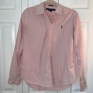 Ralph Lauren slim fit pink striped button down